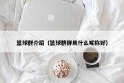 篮球群介绍（篮球群聊用什么昵称好）