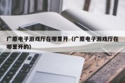 广原电子游戏厅在哪里开（广原电子游戏厅在哪里开的）