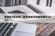 世界杯1积分榜（世界杯积分榜最新排行2022）