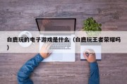 白鹿玩的电子游戏是什么（白鹿玩王者荣耀吗）