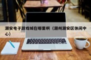 潮安电子游戏城在哪里啊（潮州潮安区休闲中心）