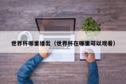世界杯哪里播出（世界杯在哪里可以观看）