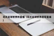 花式足球世界杯直播（花式足球世界冠军是谁）